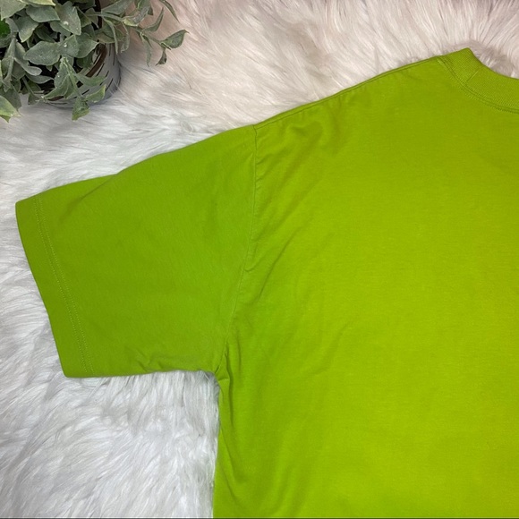 Vintage Lime Green Mickey Mouse Embroidered TShirt - Picture 9 of 14